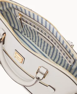 Dooney & Bourke The Saffiano Collection | Ready For the Getaway^Saffiano Domed Zip Satchel