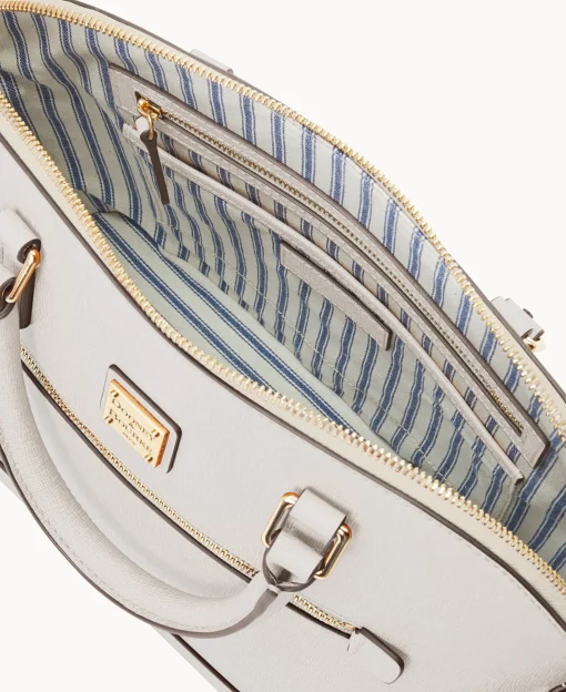 Dooney & Bourke The Saffiano Collection | Ready For the Getaway^Saffiano Domed Zip Satchel