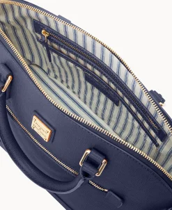 Dooney & Bourke The Saffiano Collection | Ready For the Getaway^Saffiano Domed Zip Satchel