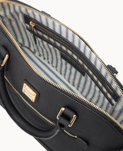 Dooney & Bourke The Saffiano Collection | Ready For the Getaway^Saffiano Domed Zip Satchel