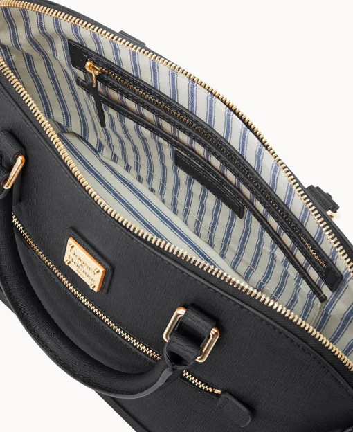 Dooney & Bourke The Saffiano Collection | Ready For the Getaway^Saffiano Domed Zip Satchel