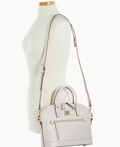 Dooney & Bourke The Saffiano Collection | Ready For the Getaway^Saffiano Domed Zip Satchel