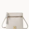 Dooney & Bourke The Saffiano Collection | Textured Leather^Saffiano Double Zip Tassel Crossbody