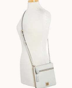 Dooney & Bourke The Saffiano Collection | Textured Leather^Saffiano Double Zip Tassel Crossbody