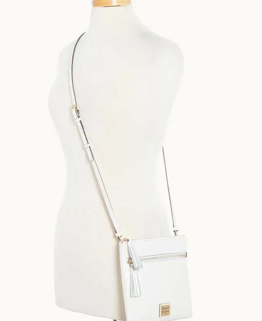 Dooney & Bourke The Saffiano Collection | Textured Leather^Saffiano Double Zip Tassel Crossbody