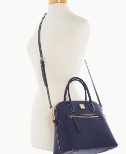 Dooney & Bourke The Saffiano Collection | Textured Leather^Saffiano Large Domed Satchel
