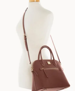 Dooney & Bourke The Saffiano Collection | Textured Leather^Saffiano Large Domed Satchel