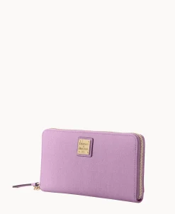 Dooney & Bourke The Saffiano Collection | Grab and Go^Saffiano Large Zip Around Wristlet
