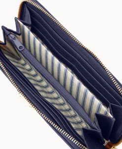 Dooney & Bourke The Saffiano Collection | Grab and Go^Saffiano Large Zip Around Wristlet