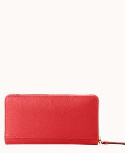 Dooney & Bourke The Saffiano Collection | Grab and Go^Saffiano Large Zip Around Wristlet