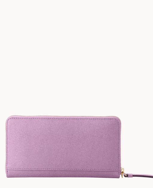 Dooney & Bourke The Saffiano Collection | Grab and Go^Saffiano Large Zip Around Wristlet