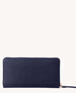 Dooney & Bourke The Saffiano Collection | Grab and Go^Saffiano Large Zip Around Wristlet