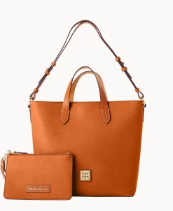 Dooney & Bourke The Saffiano Collection | Textured Leather^Saffiano Lilliana with Pouch