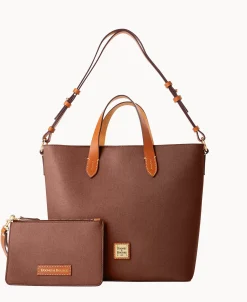 Dooney & Bourke The Saffiano Collection | Textured Leather^Saffiano Lilliana with Pouch