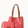 Dooney & Bourke The Saffiano Collection | Textured Leather^Saffiano Small Briana with Pouch