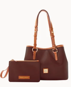 Dooney & Bourke The Saffiano Collection | Textured Leather^Saffiano Small Briana with Pouch
