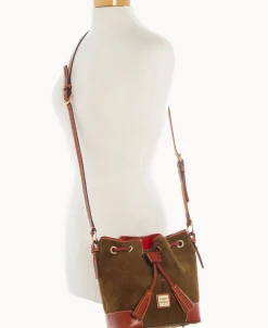 Dooney & Bourke Textured Leather | Mini Bags^Suede Crossbody Drawstring