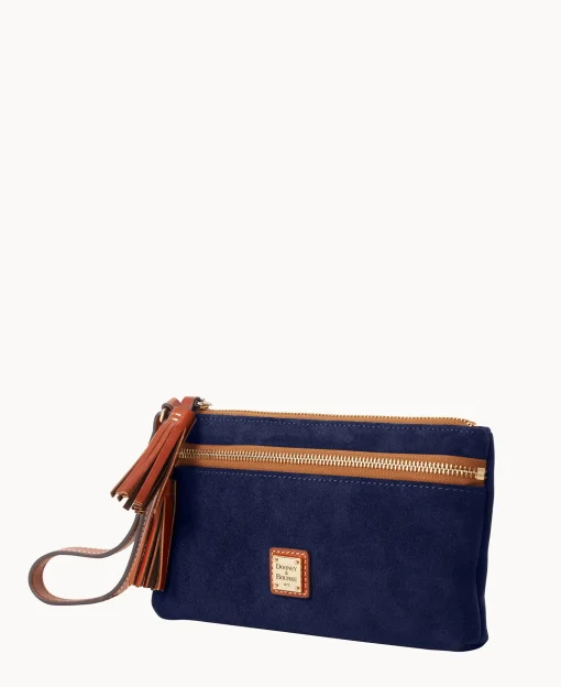 Dooney & Bourke Grab and Go | Wristlets^Suede Double Zip Wristlet